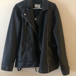 Black Faux Leather Jacket